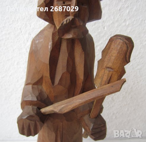 Дърворезба цигулар, снимка 2 - Статуетки - 39490509