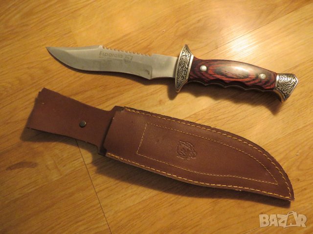 Ловен нож, масивен ловен нож Esparcia с гравюри за ценители и колекционери. лов и роболов