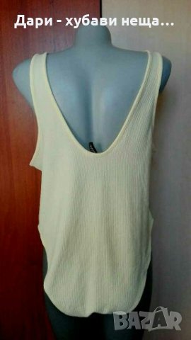 Еластично жълто боди, голям размер🍀💞L,XL🍀💞арт.2058, снимка 3 - Потници - 33615214