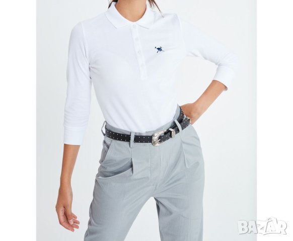 Памучна дамска блуза в бяло Auden Cavill - XL, снимка 1 - Блузи с дълъг ръкав и пуловери - 43085657