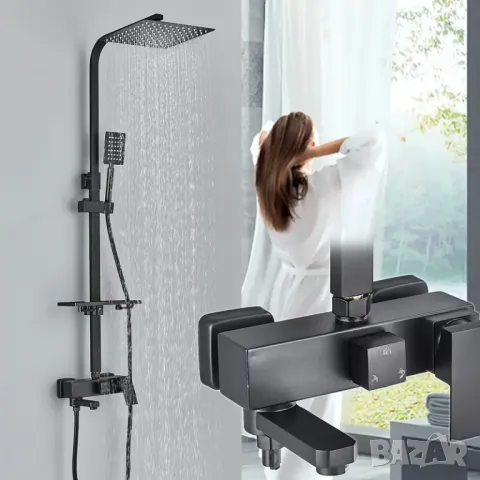 🖤🚿 ЕЛЕГАНТНА ЛУКСОЗНА ЧЕРНА ДУШ СИСТЕМА – СТИЛ, КОЙТО СЕ ЧУВСТВА! 🚿🖤