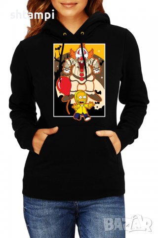 Дамски Суитчър/Суитшърт The Simpsons Krusty The Clown Pennywise 01,Halloween,Хелоуин,Празник,Забавле