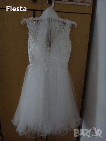 Булчинска/Сватбена рокля -  Официална/Елегантна бяла рокля, снимка 14 - Рокли - 33677693