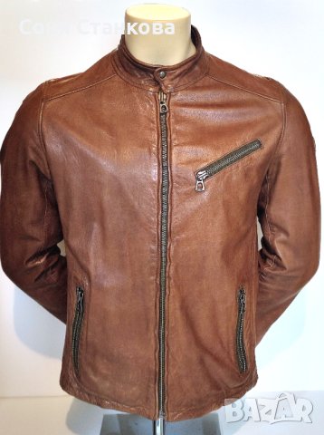 Мъжко кожено яке от естествена кожа - BOSS , Strellson, снимка 7 - Якета - 43182833