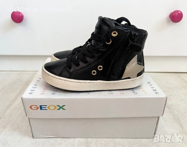 Високи, кожени кецове Geox, номер 27, снимка 3 - Детски обувки - 47670378