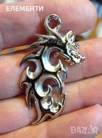 Метален Елемент / Медальон - ДРАКОН, снимка 3 - Колиета, медальони, синджири - 47706450