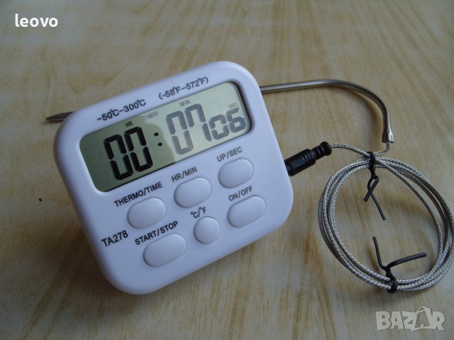 Готварски термометър с таймер и сонда - TA278.  Българско упътване, снимка 12 - Аксесоари за кухня - 43843858