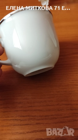 *Limoges France*сервиз за хранене от блестящ бял порцелан платинен кант, снимка 18 - Сервизи - 52136600