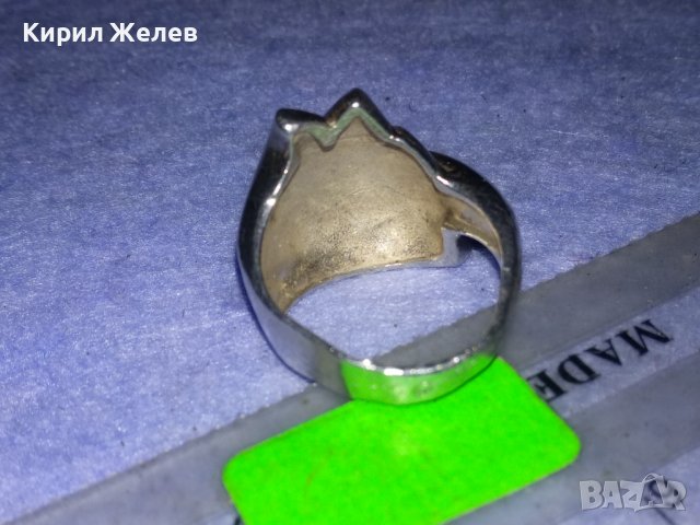 ЕЛЕГАНТЕН СРЕБЪРЕН АР НУВО СТИЛ ДАМСКИ ПРЪСТЕН СРЕБРО 925 МАЙСТОРСКА РЕТРО ИЗРАБОТКА 37868, снимка 7 - Пръстени - 40762620