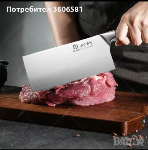 Японски Професионален Кухненски Сатър от неръждаема стомана с оригинална кутия, снимка 7 - Ножове - 45086075