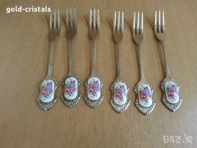 вилички и лъжички с порцелан, снимка 4 - Антикварни и старинни предмети - 27537323