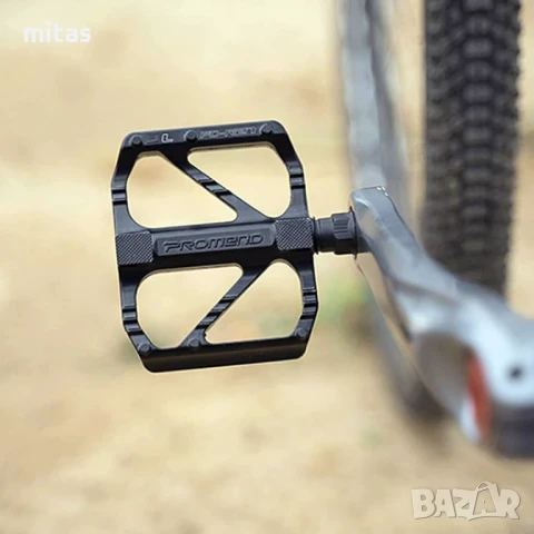 Алуминиеви педали PROMEND R27, Капсуловани лагери, Антиплъзгащи, Черни, снимка 7 - Части за велосипеди - 50955571