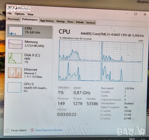 ЗА ЧАСТИ HP ProDesk 600 G1 Mini intel core i3 4360T 3.20 Ghz |DDR3L | компютър, снимка 3 - За дома - 50771079