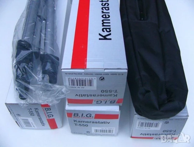 Оригинал B.I.G. К-т Немски СТАТИВ 40-126см с Кейс за Смартфони Фотоапарати Екшън Камери GoPro БАРТЕР, снимка 3 - Чанти, стативи, аксесоари - 51099168