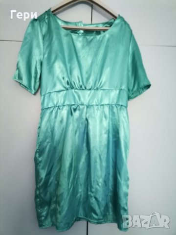 Рокля в страхотен тюркоазен цвят