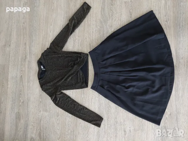 Еластична Блуза кроп по тялото h&m divided, s, без забележки като нова, снимка 2 - Блузи с дълъг ръкав и пуловери - 49617423