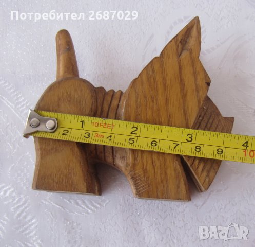 2 бр дървени: куче териер, котка, дърворезба фигура пластика, снимка 11 - Статуетки - 28974865