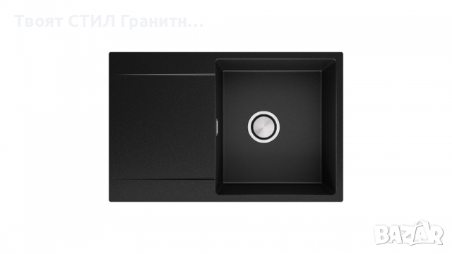 Кухненска Мивка от гранит модел Сан Франциско Smart 780 x 500 mm - черна, снимка 1