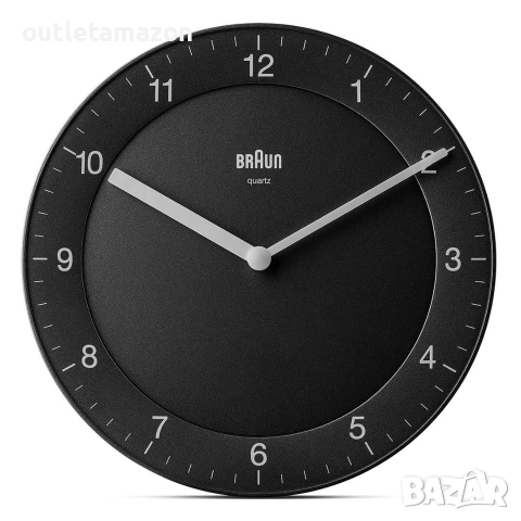 Луксозен стенен часовник Braun с радио контрол BC06B-DCF 