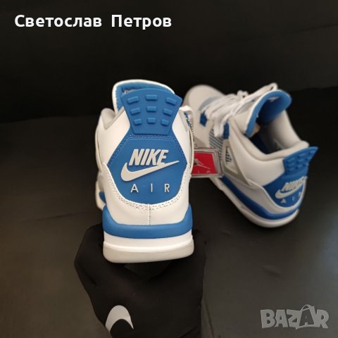 Nike Jordan 4 Blue , снимка 6 - Кецове - 36631715