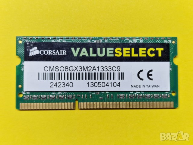 ✅4GB DDR3 16 чипа 1333Mhz Corsair Ram Рам Памет за лаптоп с гаранция!