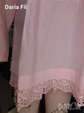 ПРОМО!! УНИКАЛНО КРАСИВА РИЗА/БЛУЗА в розово с дантела 2ХЛ/3ХЛ размер, снимка 5 - Ризи - 28696846