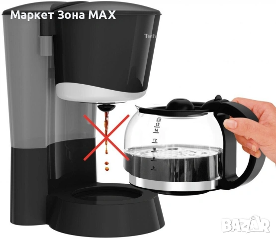 Кафемашина Tefal, 1.25 литра, 730-870 W, снимка 3 - Кафемашини - 53265832