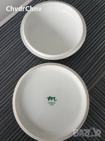 Maebata 16см/японска коледна порцеланова бонбониера-бижутерка-кутия с капак, снимка 8 - Кутии за храна - 52550465