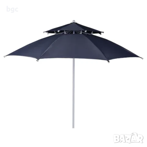 Нов Плажен чадър Kring, 2.2 м, Сив 2,2 х 2,2 метра, снимка 2 - Други - 50446180