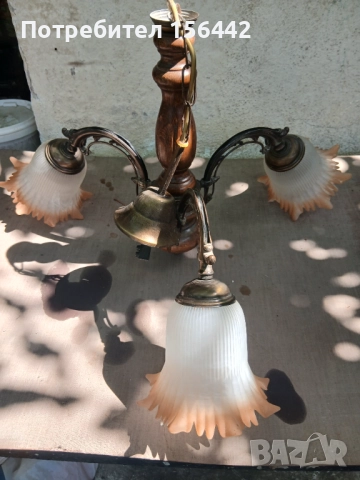 Полюлеи тройка кована мед.Винтидж., снимка 3 - Антикварни и старинни предмети - 51602734