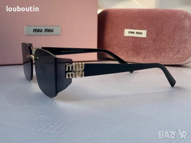 Miu 2025 дамски слънчеви очила 2 цвята правоъгълни, снимка 14 - Слънчеви и диоптрични очила - 51762430