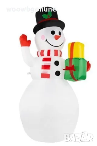 LED светещ надуваем снежен човек 155 см, снимка 2 - Други стоки за дома - 47844803