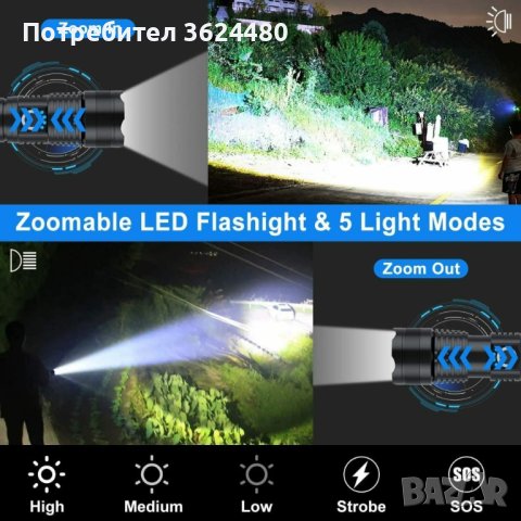 Мощен лед фенер, снимка 14 - Прожектори - 40854831