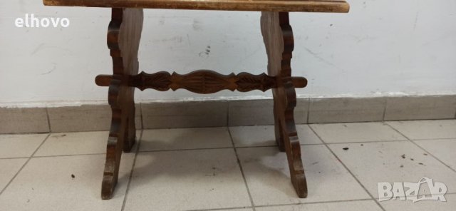 Ръчно изработена дървена масичка, снимка 5 - Антикварни и старинни предмети - 33014859