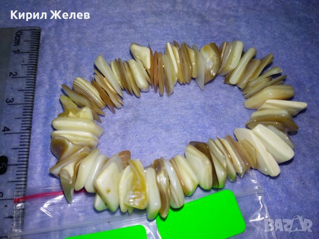 ХИПАРСКА ЛЯТНА ПЛАЖЕН СТИЛ ГРИВНА от МИДИЧКИ СЕДЕФ ХЕНД МЕЙД АРТ БИЖУ 37131, снимка 4 - Гривни - 40690033