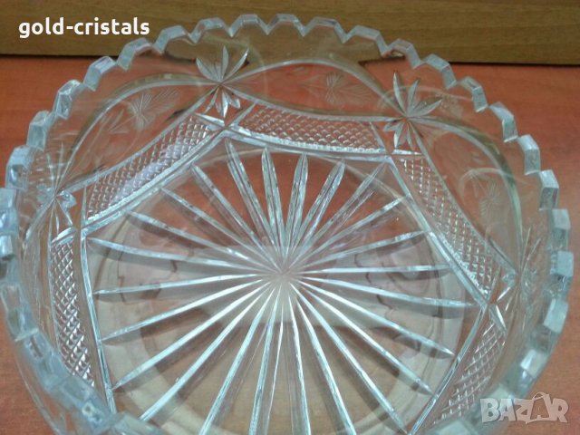 Кристална купа  фруктиера , снимка 4 - Антикварни и старинни предмети - 27459099