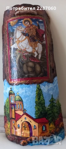 Рисувани керемиди - икони ,пейзажи, снимка 5 - Пана - 51154843