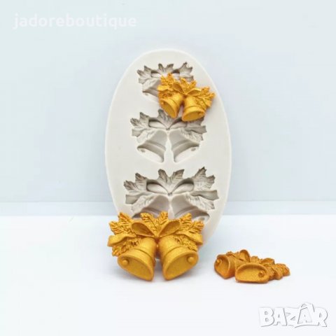 Силиконов молд коледни камбанки, снимка 3 - Форми - 38700278