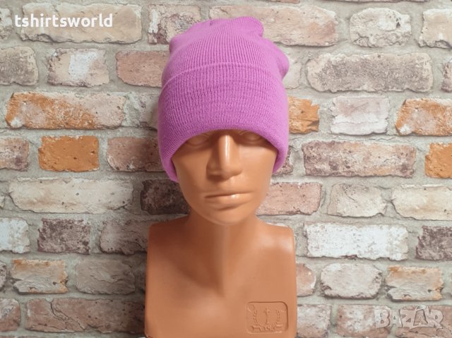 Нова зимна дамска/детска шапка в розов цвят, снимка 3 - Шапки - 43375934