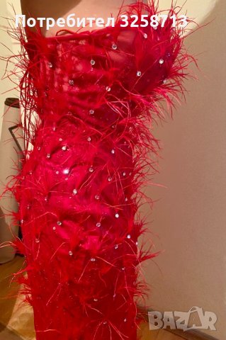 Официална червена рокля - чисто нова, снимка 2 - Рокли - 36762088