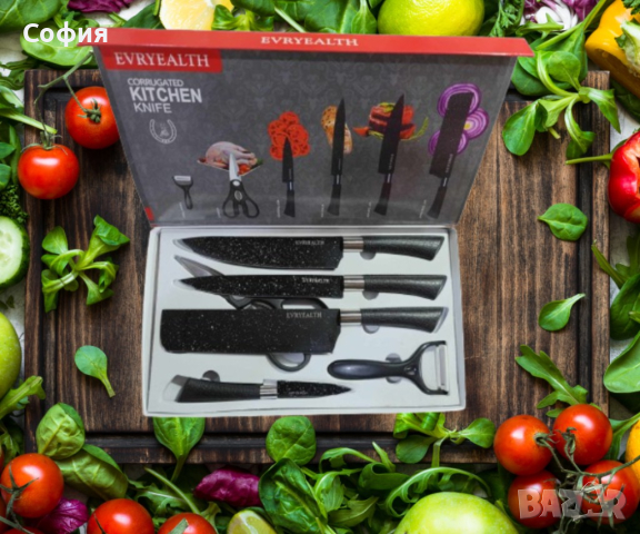 Комплект ножове 6 незаменими кухненски помощници, снимка 4 - Прибори за хранене, готвене и сервиране - 44898103