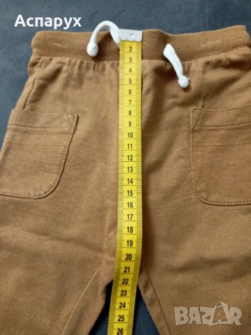 Бебешко памучно анцужено долнище с връзки за деца 6-9 месеца., снимка 4 - Бодита за бебе - 43243691