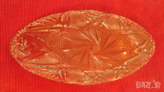 Стара кристална купа, фруктиера. , снимка 2 - Антикварни и старинни предмети - 40717734