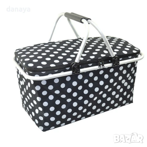840 Хладилна кошница за пикник термо чанта за къмпинг плаж 30 литра, снимка 5 - Хладилни чанти - 43165683