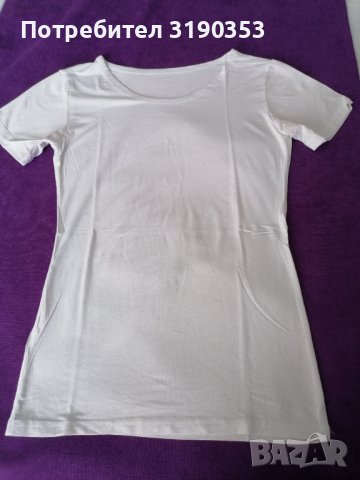 Дамска бяла тениска , снимка 1 - Тениски - 37277270