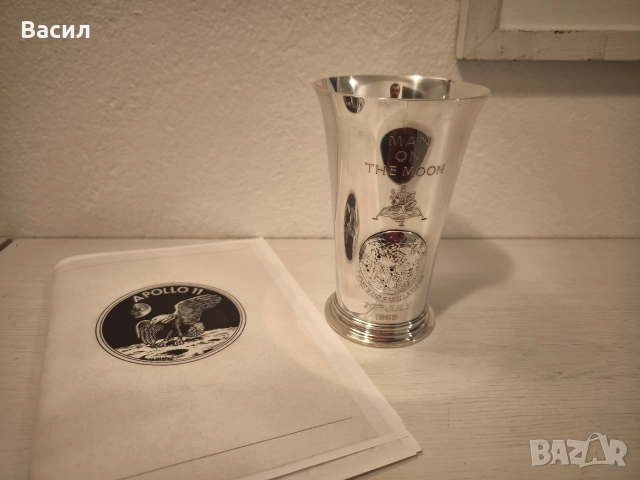 сребърна чаша NASA Apollo 11, снимка 8 - Нумизматика и бонистика - 48419618