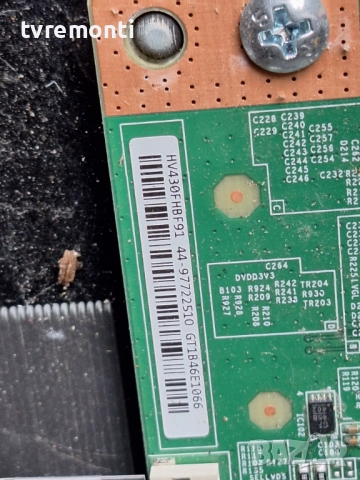TCON 47-6021881 HV430FHB_F91_V00 за 43-инчов телевизор JVC LT-43VAF3300, с дисплей VES430UNFH-L3-Z01, снимка 3 - Части и Платки - 51731710