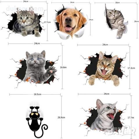 3D стикер за автомобил - коте, снимка 3 - Аксесоари и консумативи - 51819122