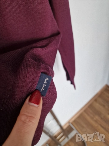 Страхотен мъжки пуловер PAUL SMITH JEANS , размер L , 100% вълна , снимка 5 - Пуловери - 53061436