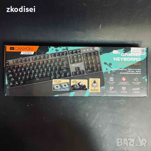Клавиатура CANYON GK-7, снимка 2 - Клавиатури и мишки - 52659987